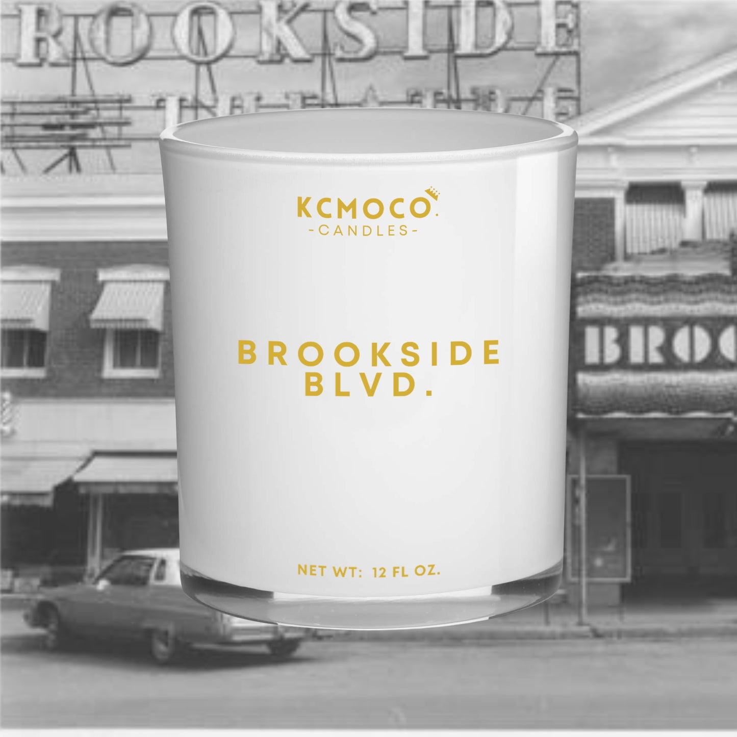 BROOKSIDE BLVD. CANDLE - 12 OZ LARGE JAR WHITE