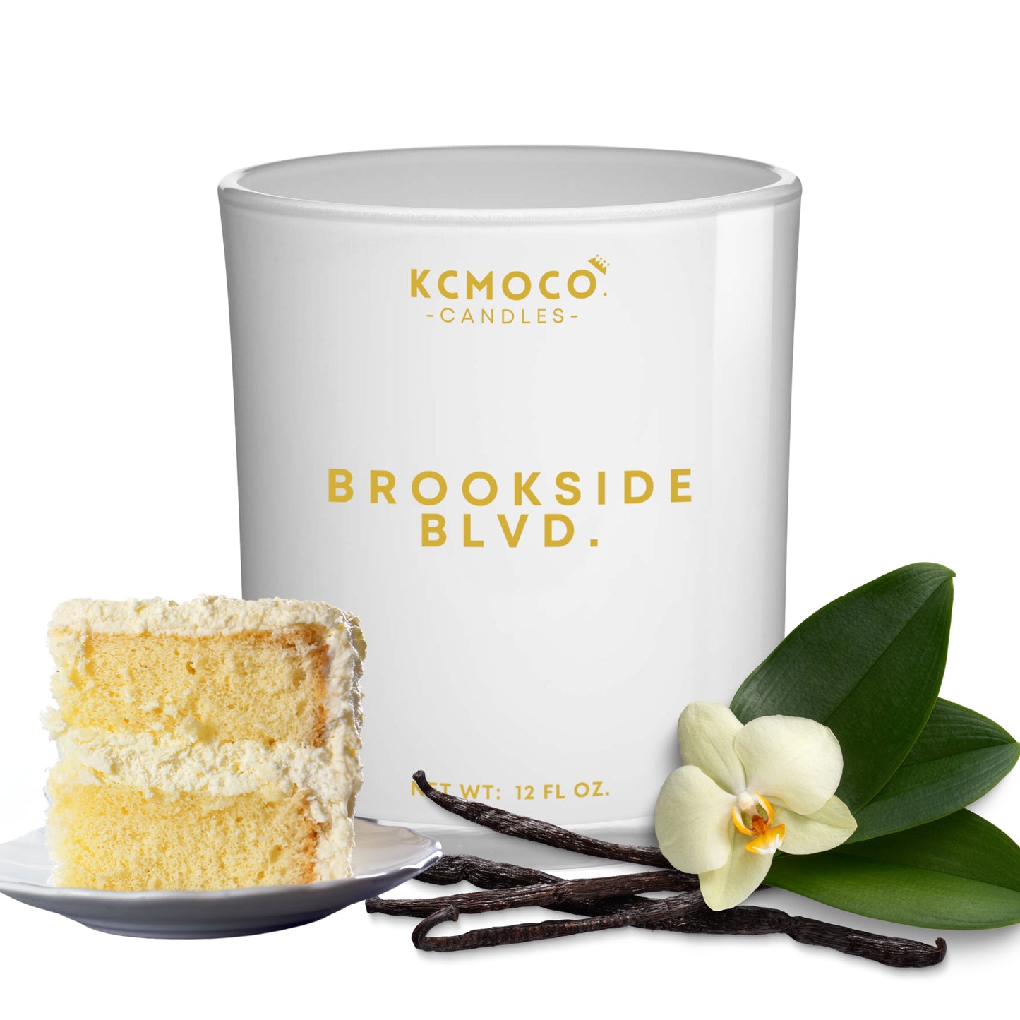 BROOKSIDE BLVD. CANDLE - 12 OZ LARGE JAR WHITE