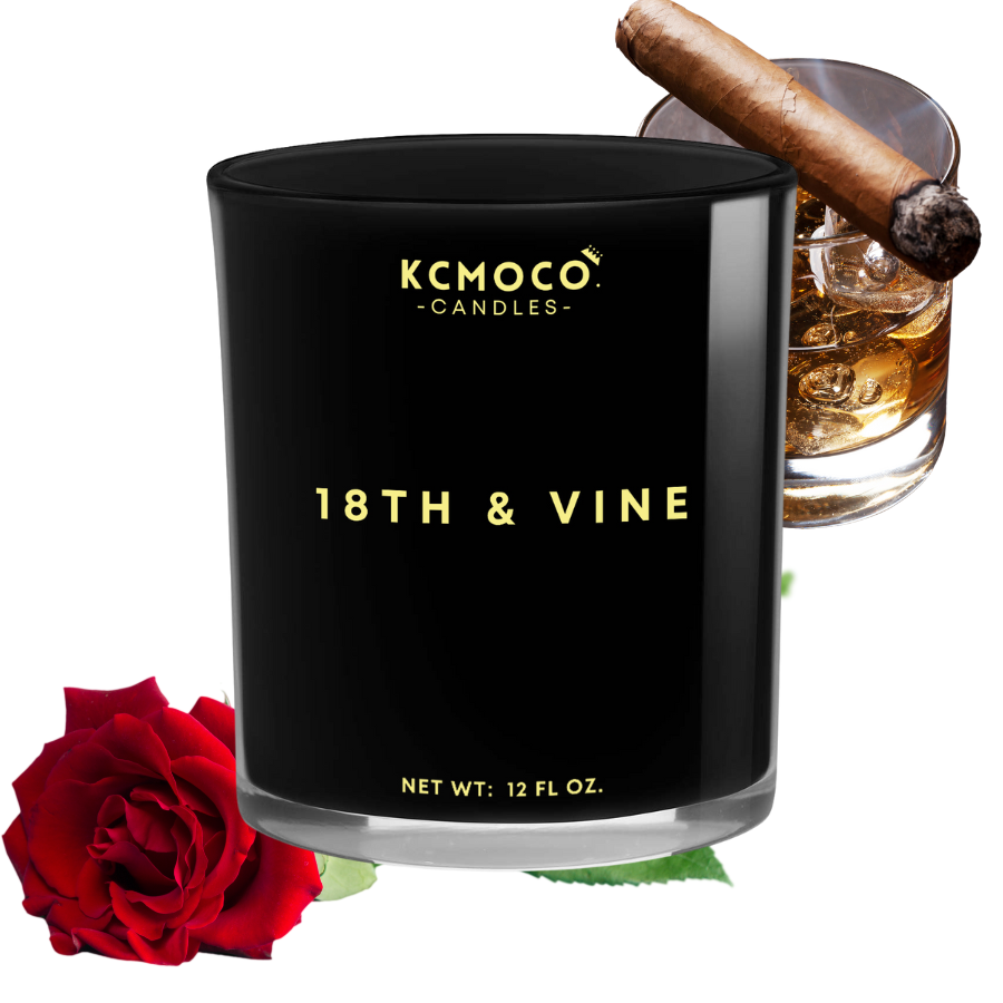 18TH & VINE CANDLE - 12 OZ LARGE JAR BLACK