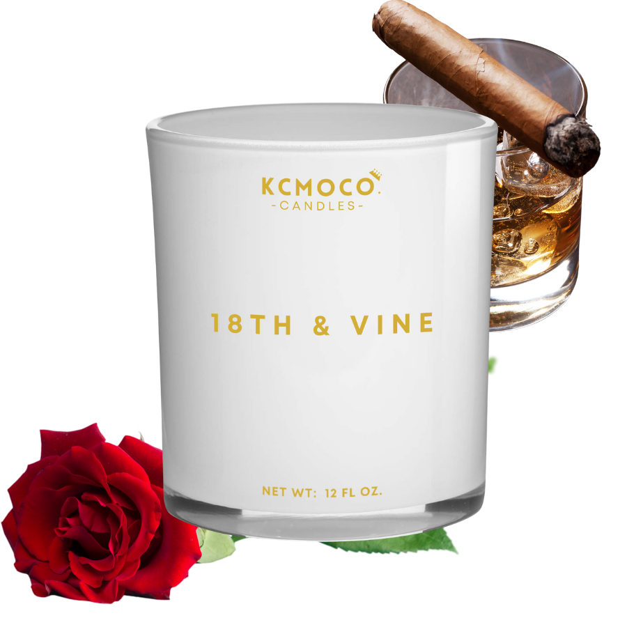 18TH & VINE CANDLE - 12 OZ LARGE JAR WHITE