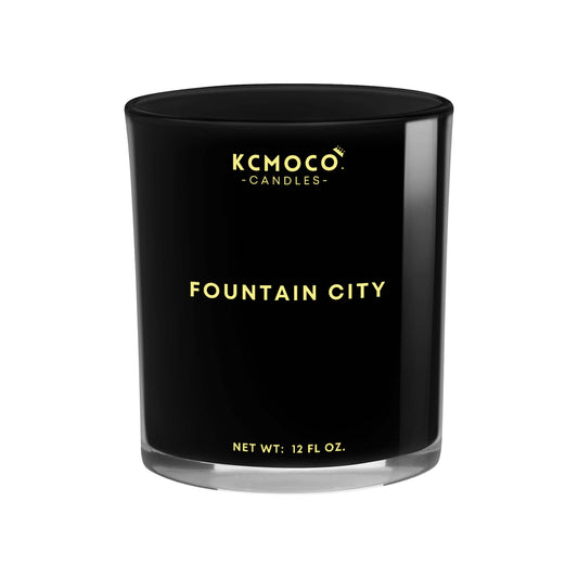 FOUNTAIN CITY CANDLE - LARGE JAR BLACK