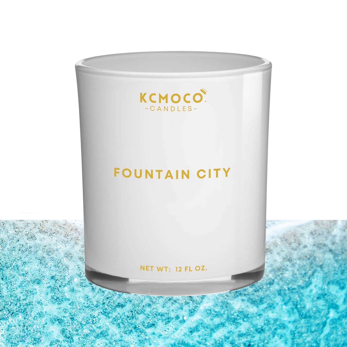 FOUNTAIN CITY CANDLE - 12 OZ LARGE JAR WHITE