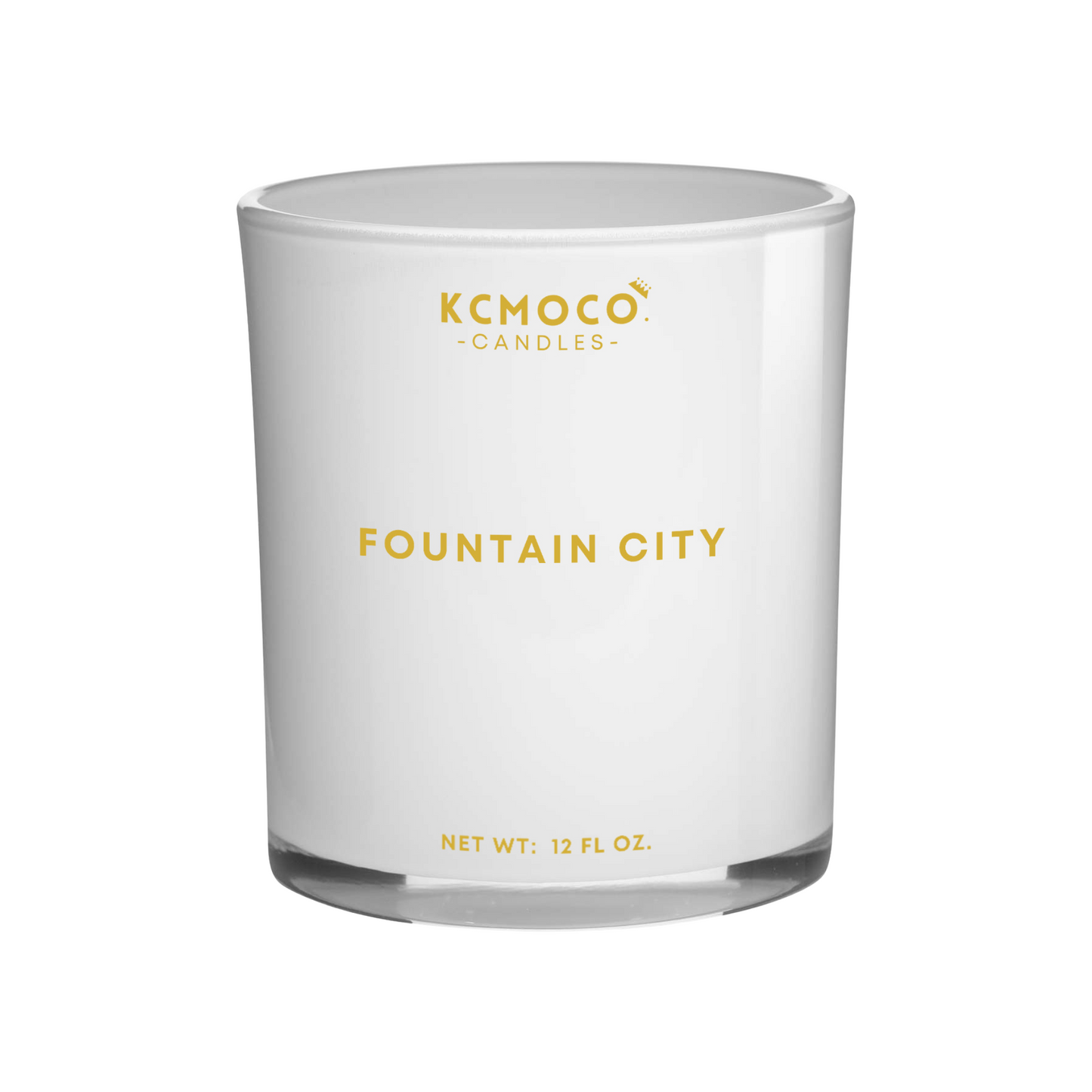 FOUNTAIN CITY CANDLE - 12 OZ LARGE JAR WHITE