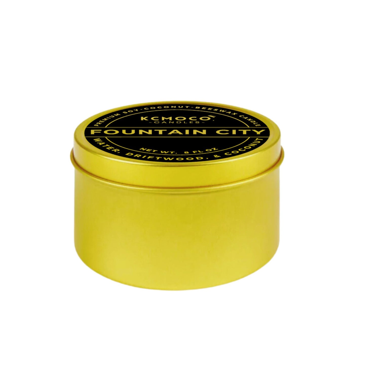 FOUNTAIN CITY CANDLE - 8 OZ MEDIUM TRAVEL TIN