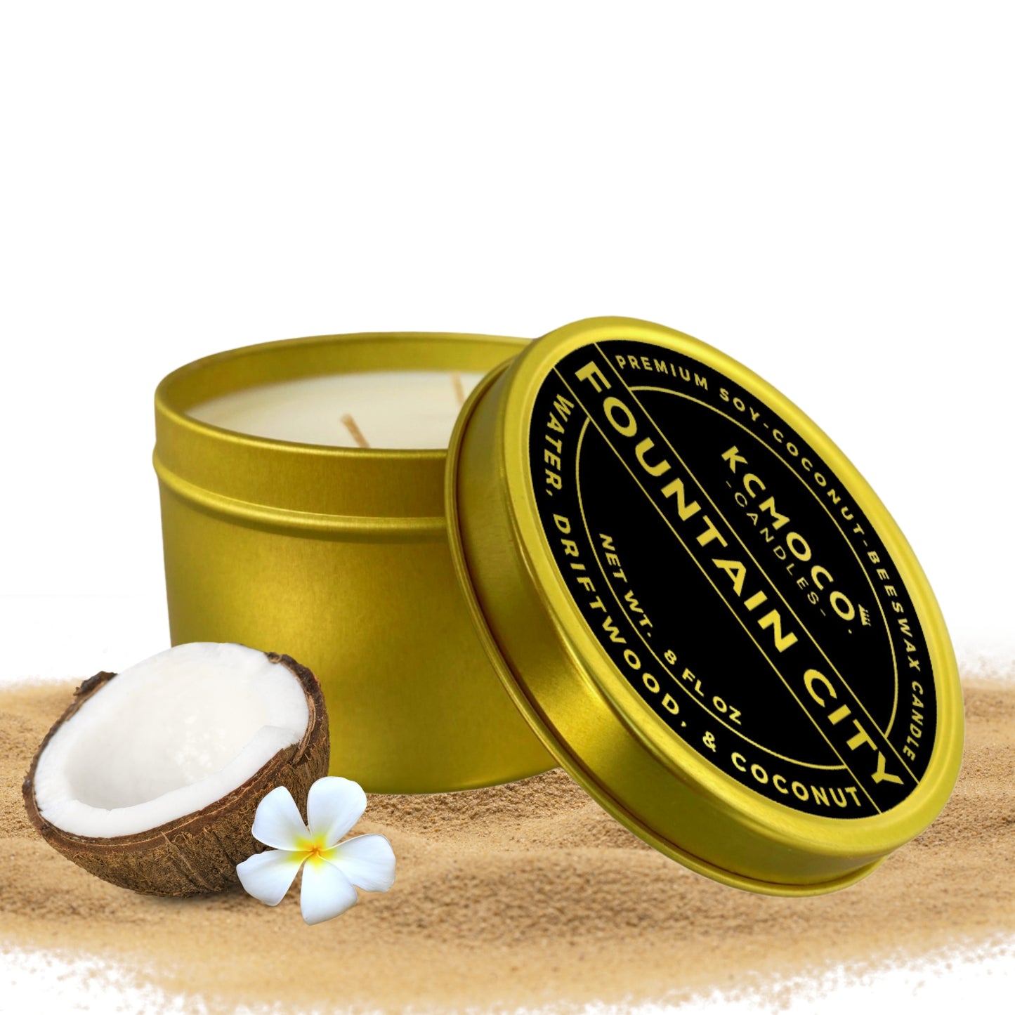 FOUNTAIN CITY CANDLE - 8 OZ MEDIUM TRAVEL TIN
