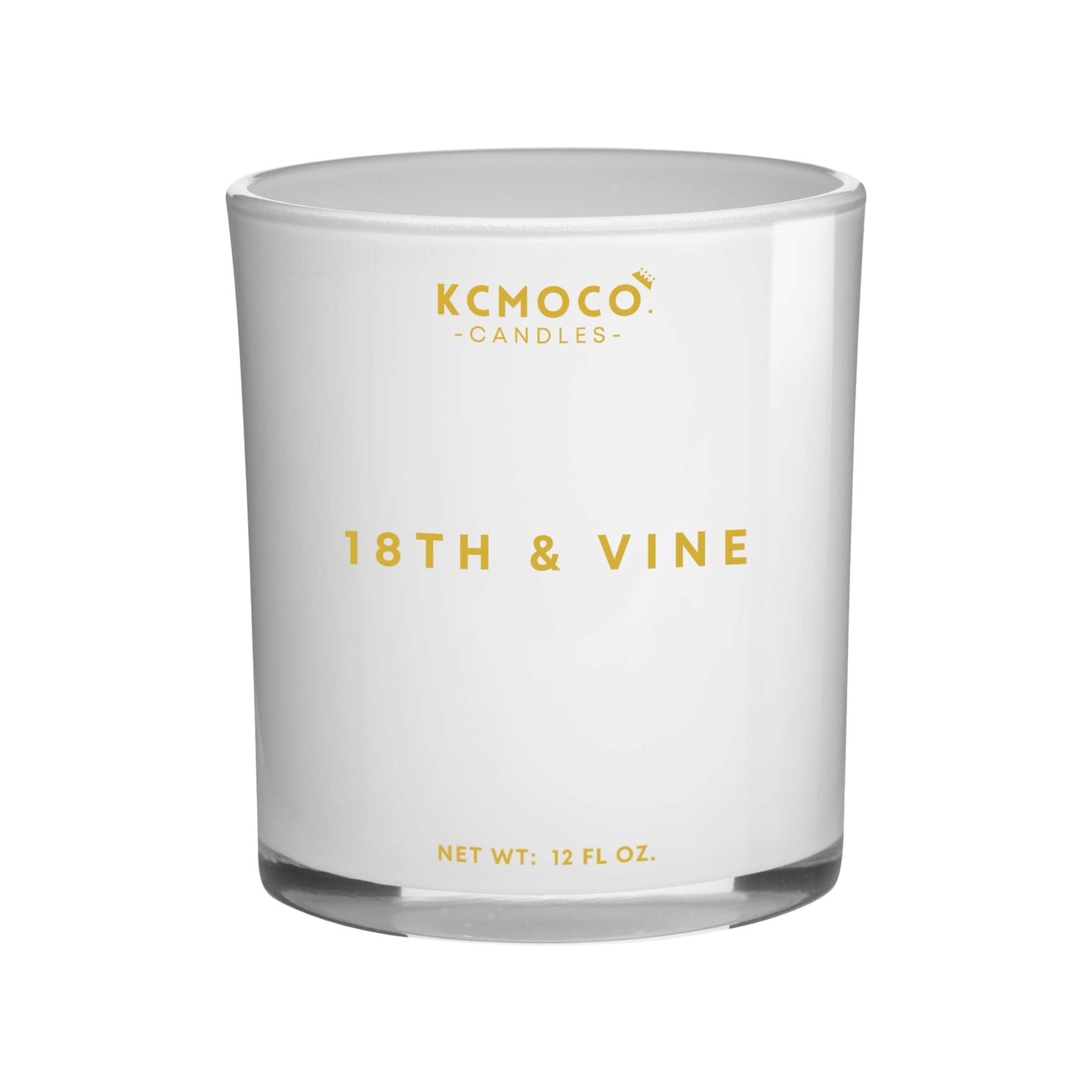 18TH & VINE CANDLE - 12 OZ LARGE JAR WHITE