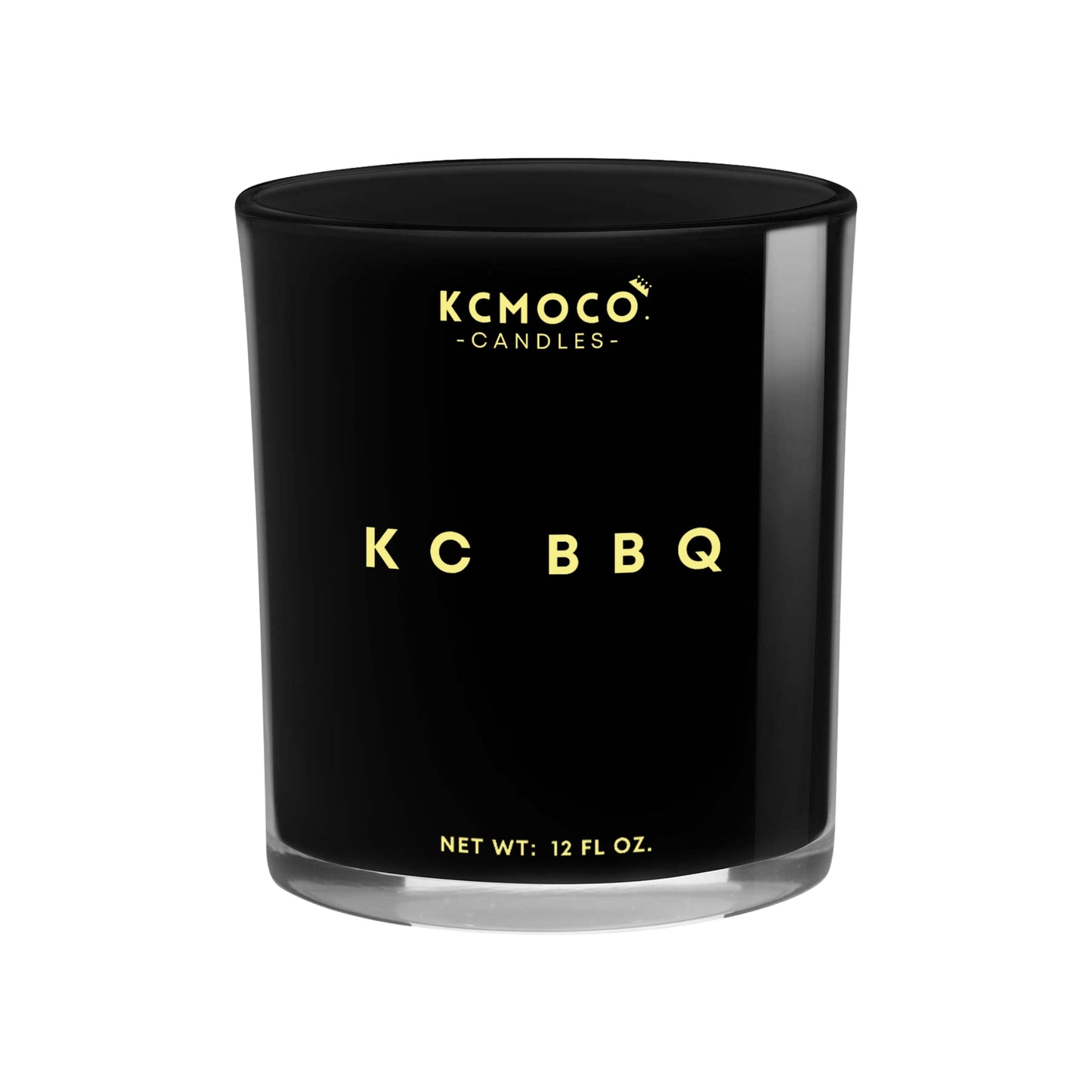 KC BBQ CANDLE - 12 OZ LARGE JAR BLACK