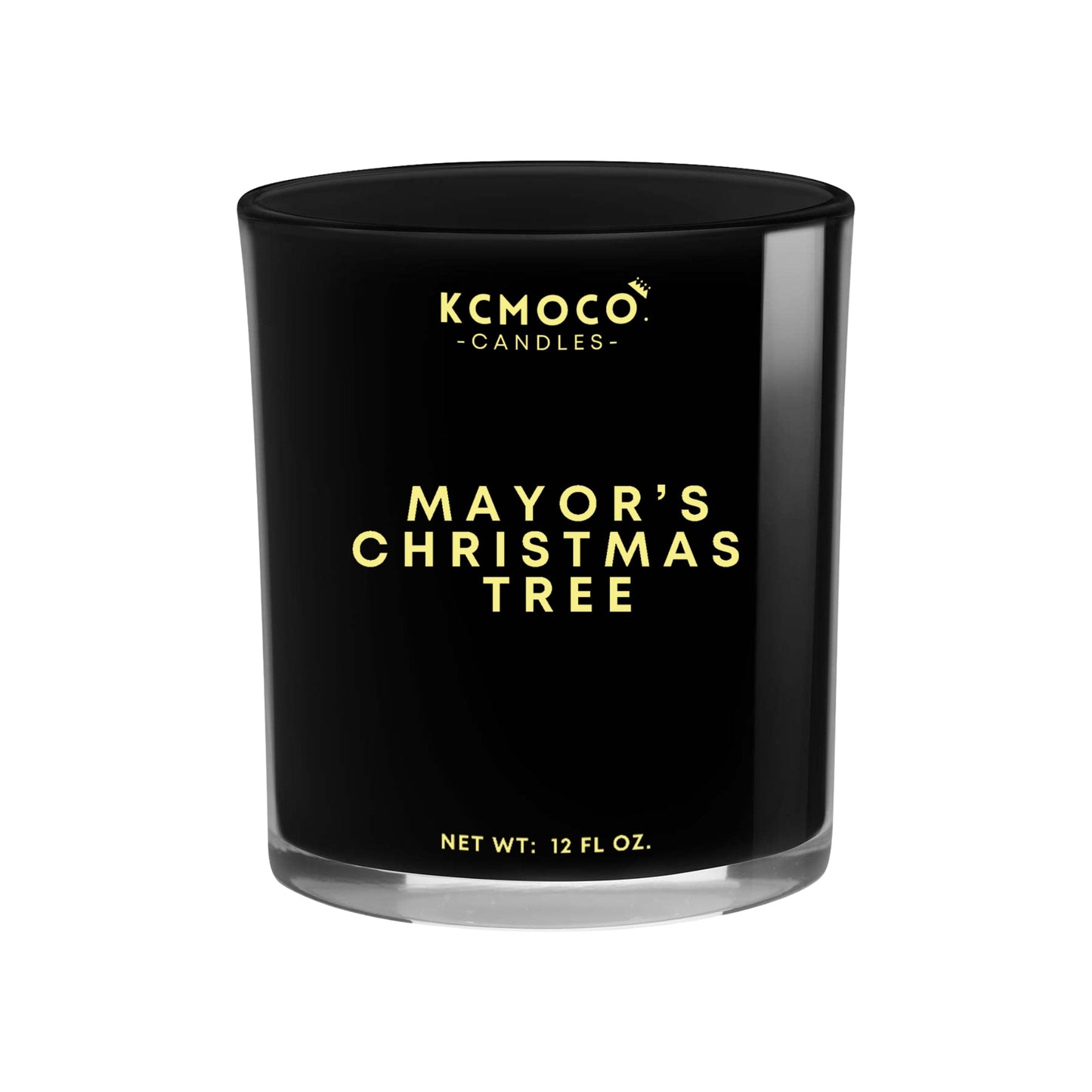 MAYOR'S CHRISTMAS TREE CANDLE - LARGE JAR BLACK