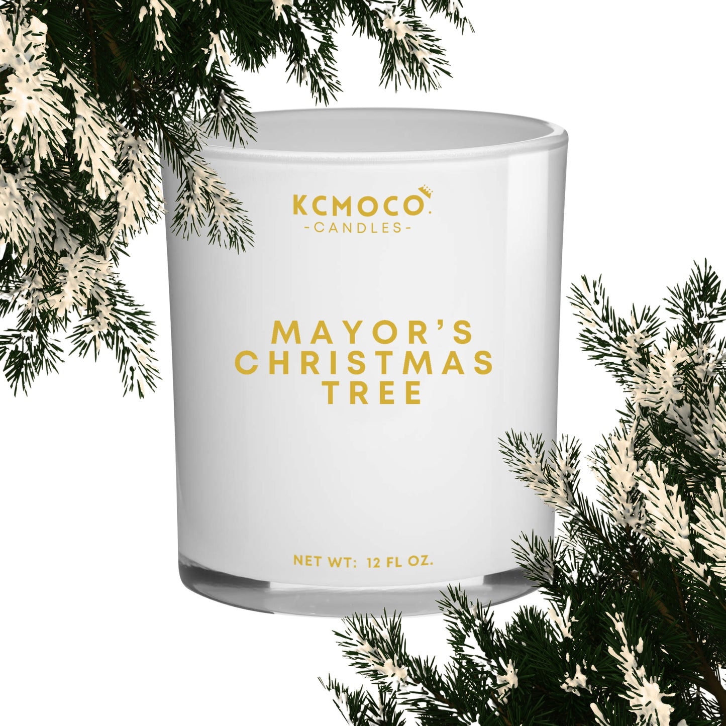 MAYOR'S CHRISTMAS TREE CANDLE - LARGE JAR WHITE