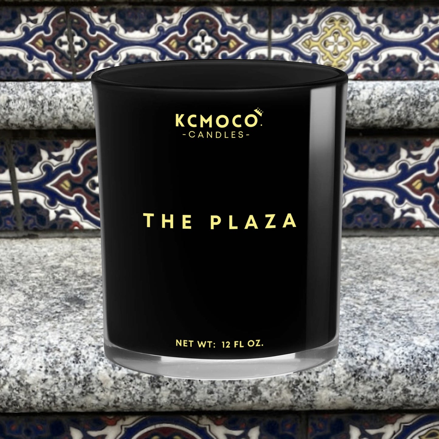 THE PLAZA CANDLE - 12 OZ LARGE JAR BLACK