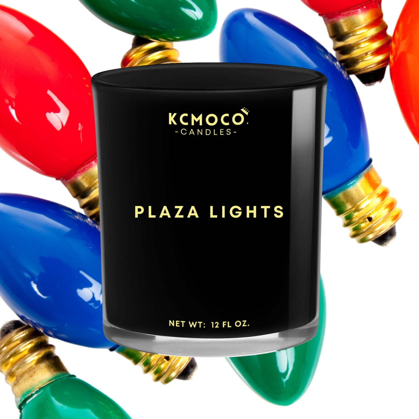 PLAZA LIGHTS CANDLE - LARGE JAR BLACK