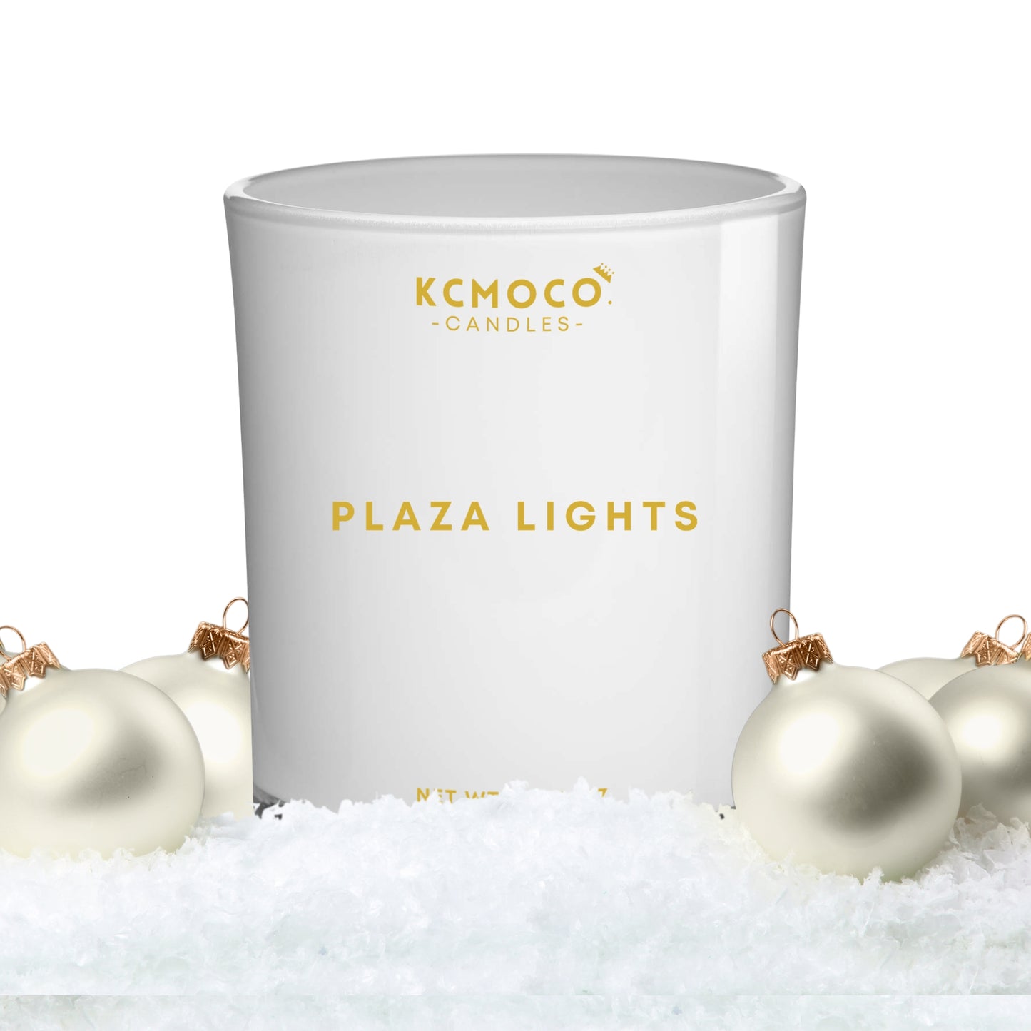 PLAZA LIGHTS CANDLE - LARGE JAR WHITE