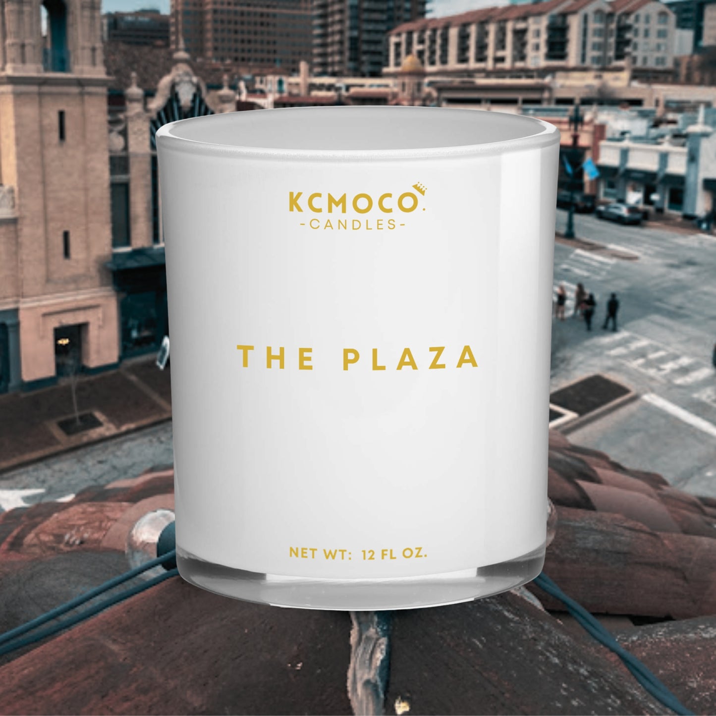 THE PLAZA CANDLE - 12 OZ LARGE JAR WHITE