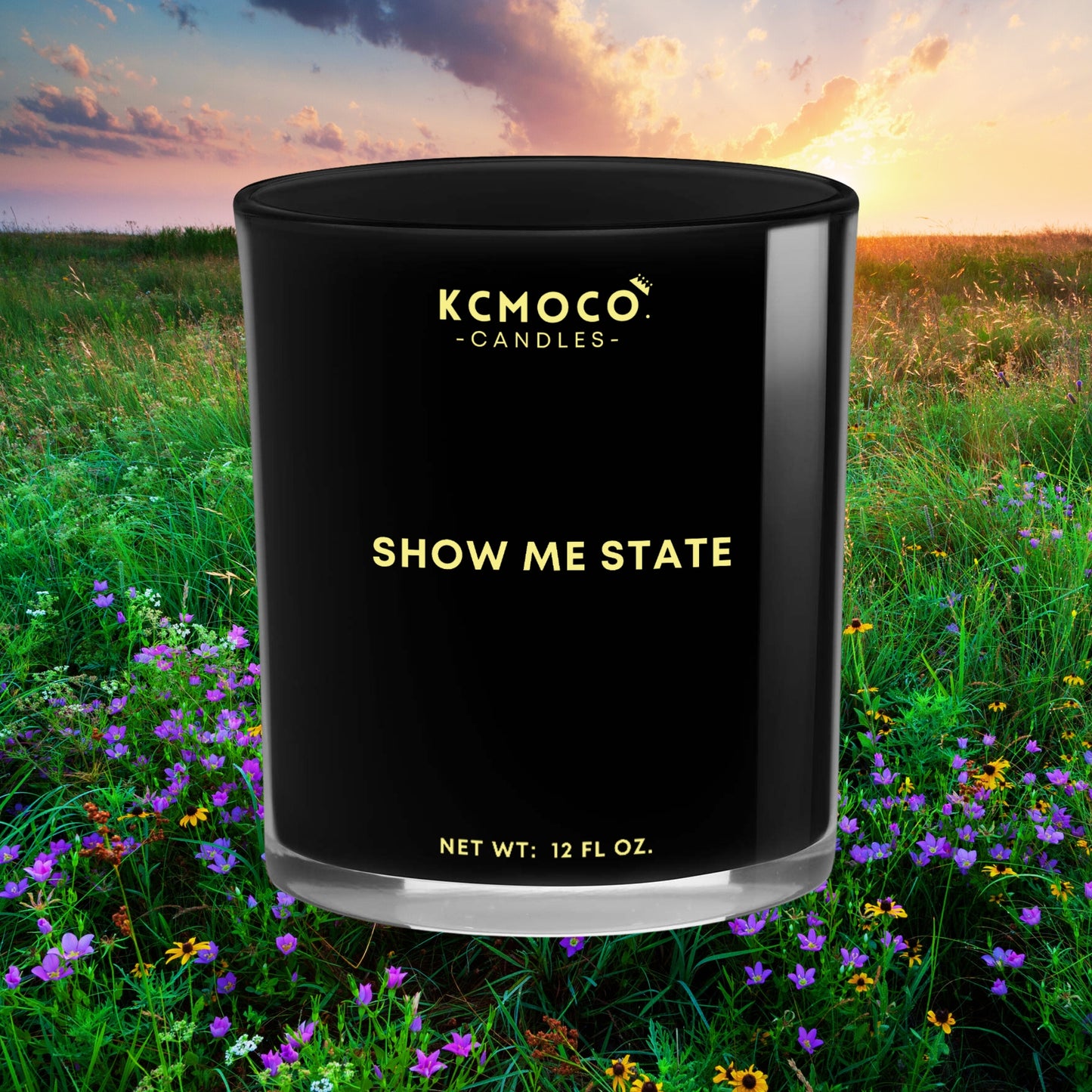 SHOW ME STATE CANDLE - 12 OZ LARGE JAR BLACK
