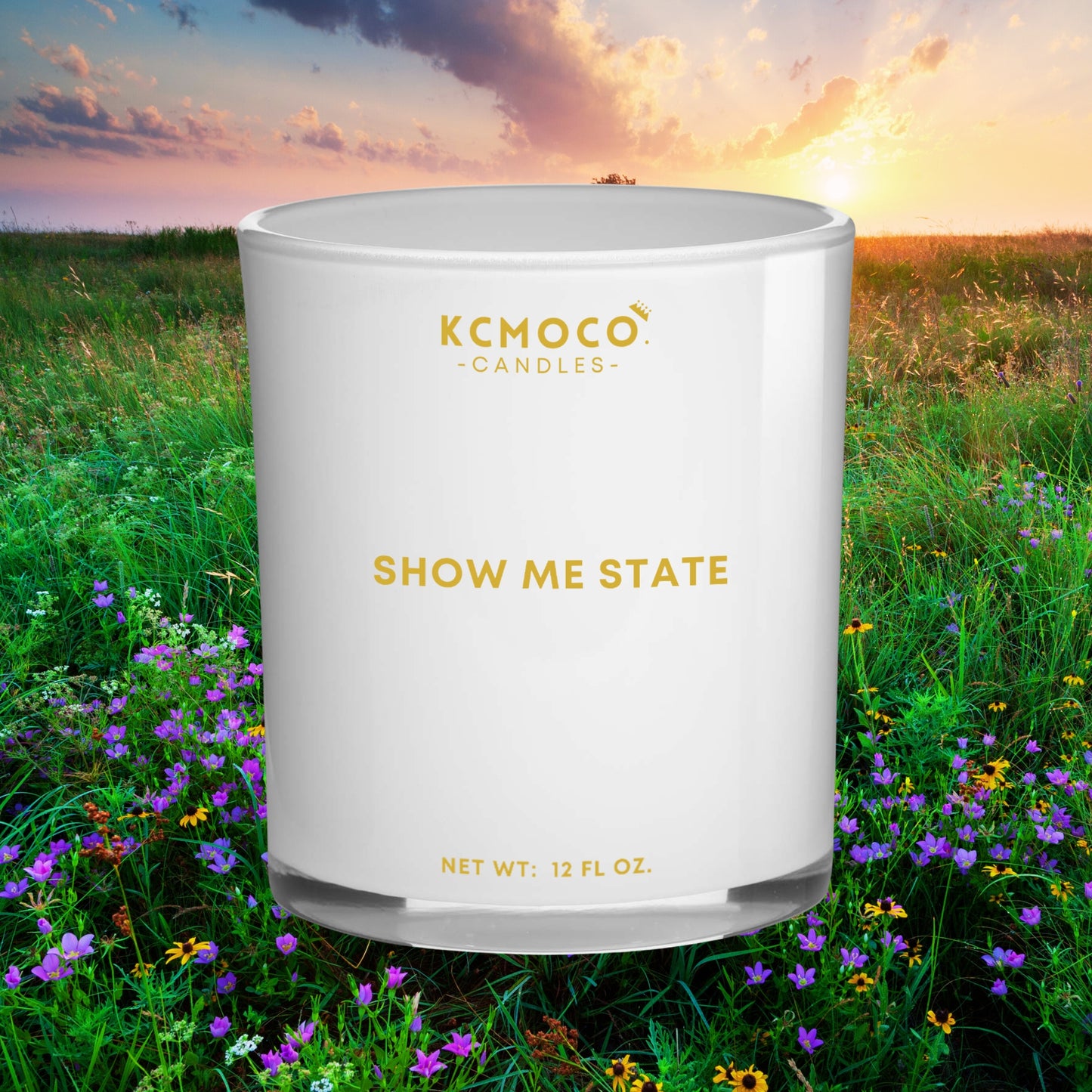SHOW ME STATE CANDLE - 12 OZ LARGE JAR WHITE