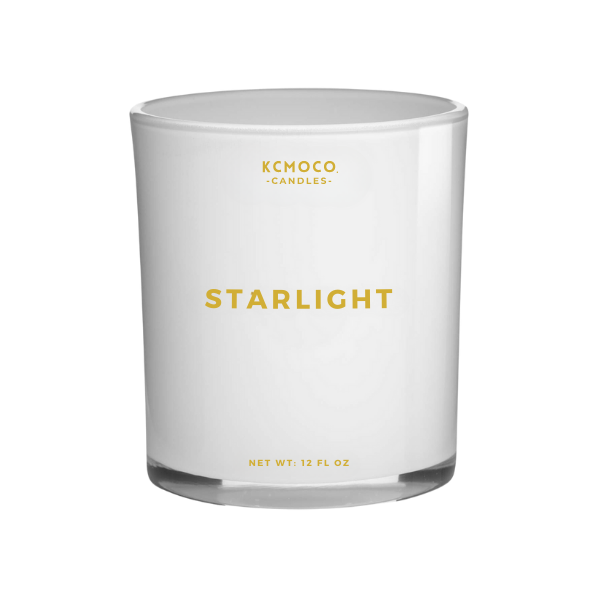 STARLIGHT CANDLE - 12 OZ LARGE JAR WHITE