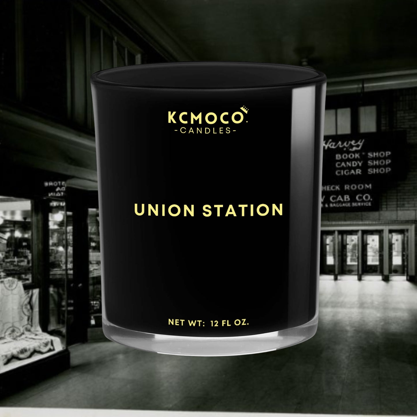 UNION STATION CANDLE - LARGE JAR BLACK