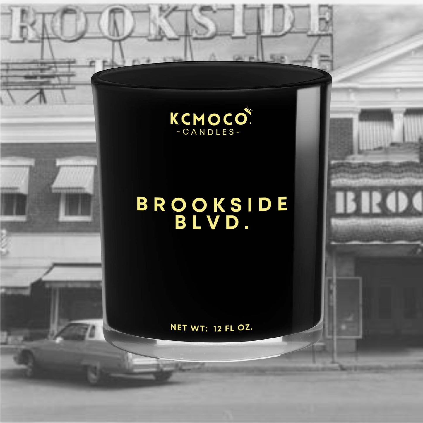 BROOKSIDE BLVD. CANDLE - 12 OZ LARGE JAR BLACK