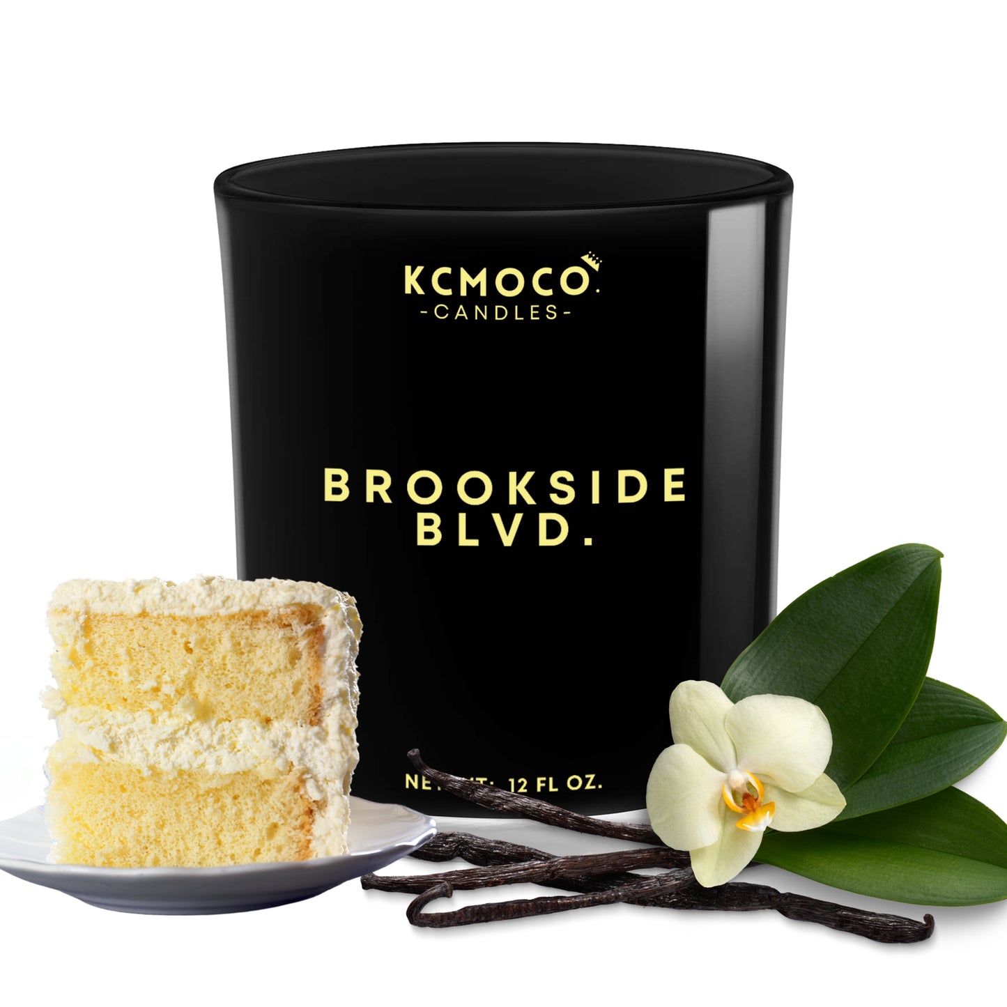 BROOKSIDE BLVD. CANDLE - 12 OZ LARGE JAR BLACK