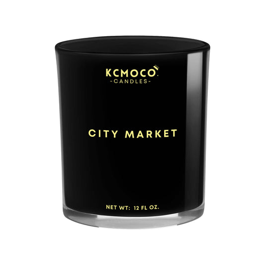 CITY MARKET CANDLE - 12 OZ LARGE JAR BLACK