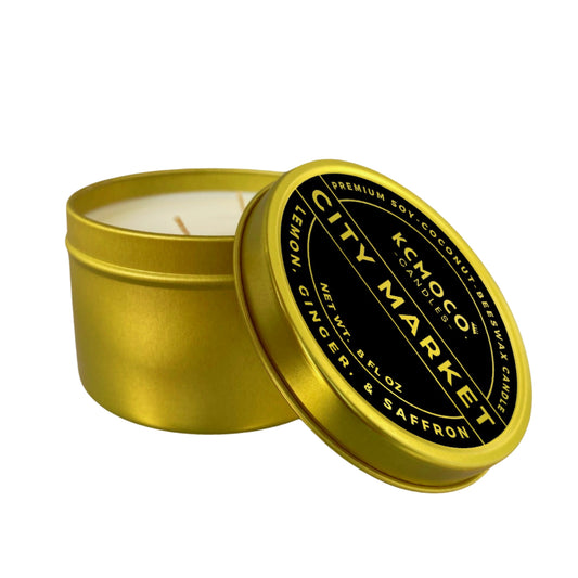 CITY MARKET CANDLE - 8 OZ MEDIUM TRAVEL TIN