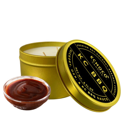 KC BBQ CANDLE - 8 OZ MEDIUM TRAVEL TIN