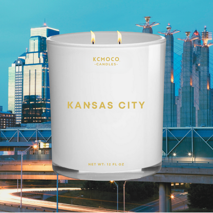 KANSAS CITY - 12 OZ LARGE JAR WHITE
