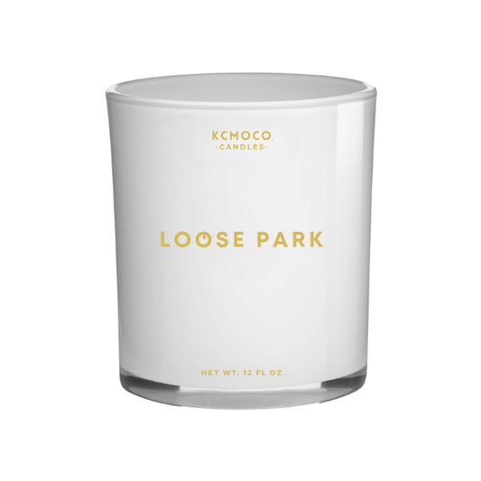 LOOSE PARK CANDLE - 12 OZ LARGE JAR WHITE