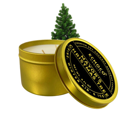 MAYOR'S CHRISTMAS TREE CANDLE - MEDIUM TRAVEL TIN