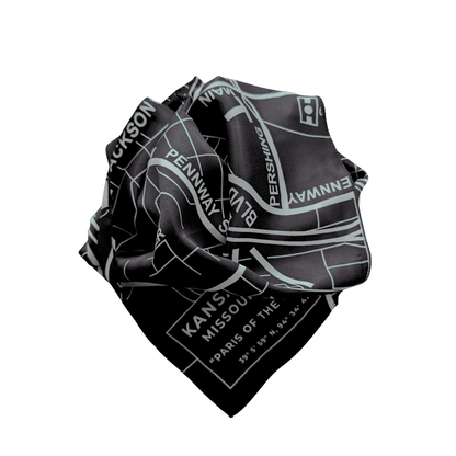 De La Plaines | Meet Me In Kansas City Satin Scarf