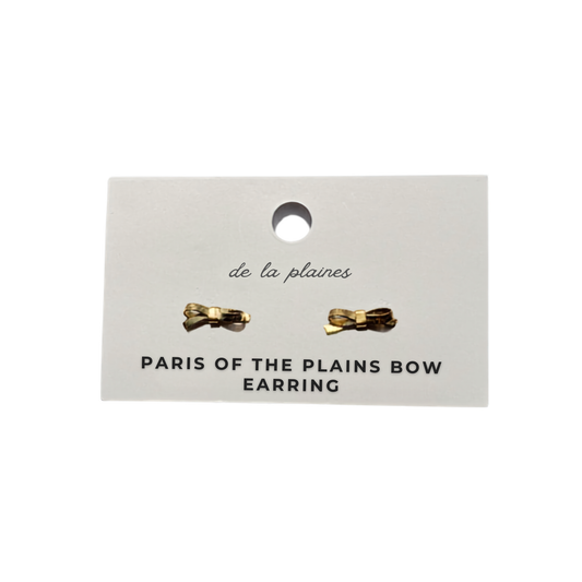 De La Plaines | Paris Of The Plains Bow Earrings