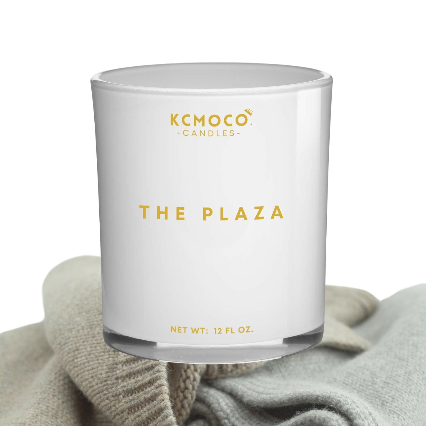 THE PLAZA CANDLE - 12 OZ LARGE JAR WHITE