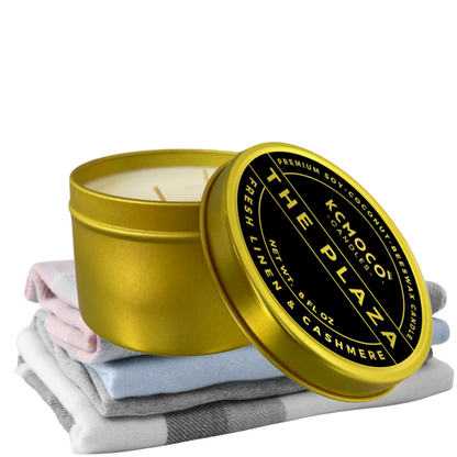 THE PLAZA CANDLE - 8 OZ MEDIUM TRAVEL TIN