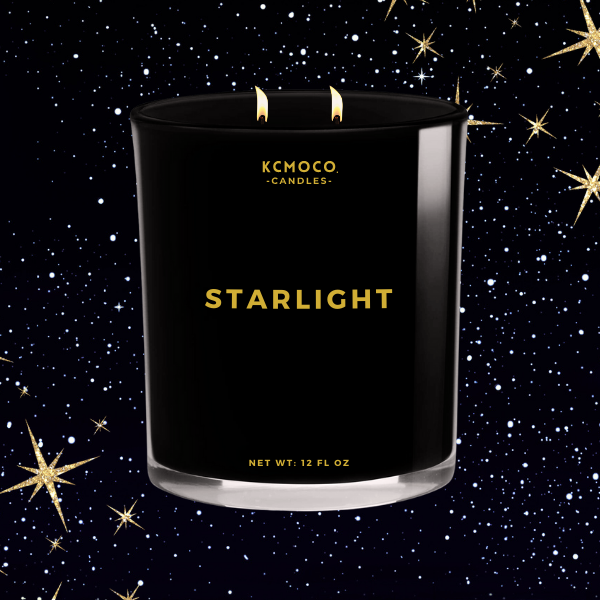 STARLIGHT CANDLE - 12 OZ LARGE JAR BLACK