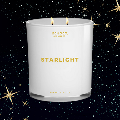STARLIGHT CANDLE - 12 OZ LARGE JAR WHITE