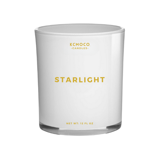 STARLIGHT CANDLE - 12 OZ LARGE JAR WHITE