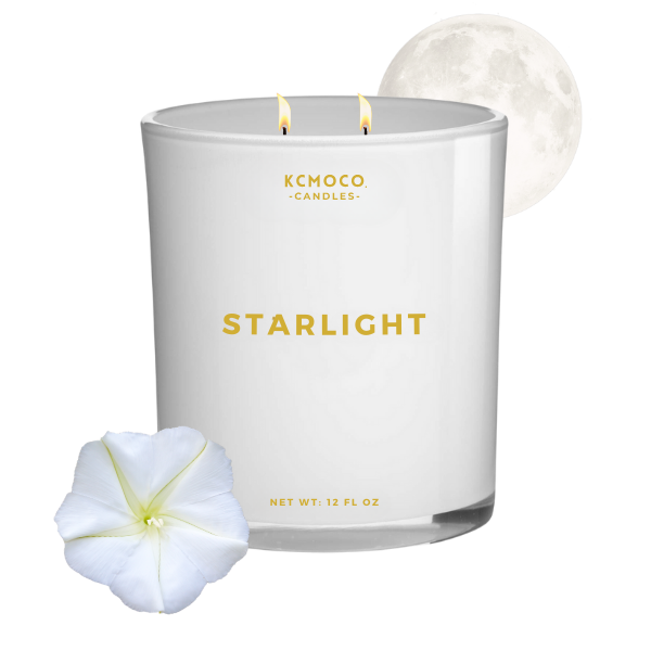 STARLIGHT CANDLE - 12 OZ LARGE JAR WHITE