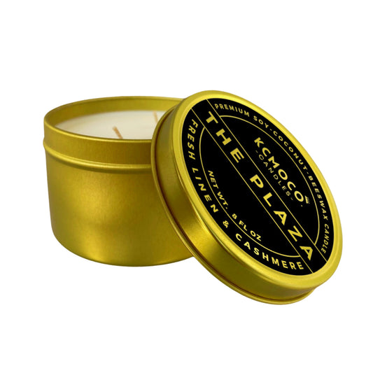 THE PLAZA CANDLE - 8 OZ MEDIUM TRAVEL TIN