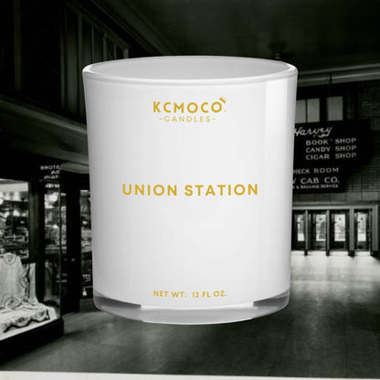 UNION STATION CANDLE - 12 OZ LARGE JAR WHITE