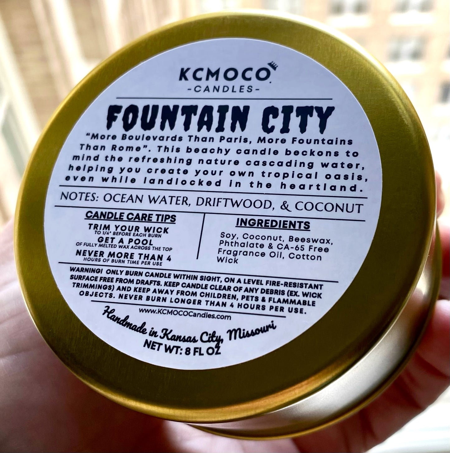 Fountain City Candle - Travel Tin